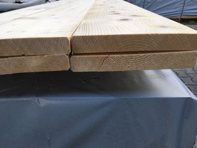 Deska okapowa czołowa strugana heblowana sucha świerk GLK 26 x 195