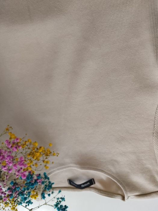 Jesienna beżowa sukienka S Sinsay