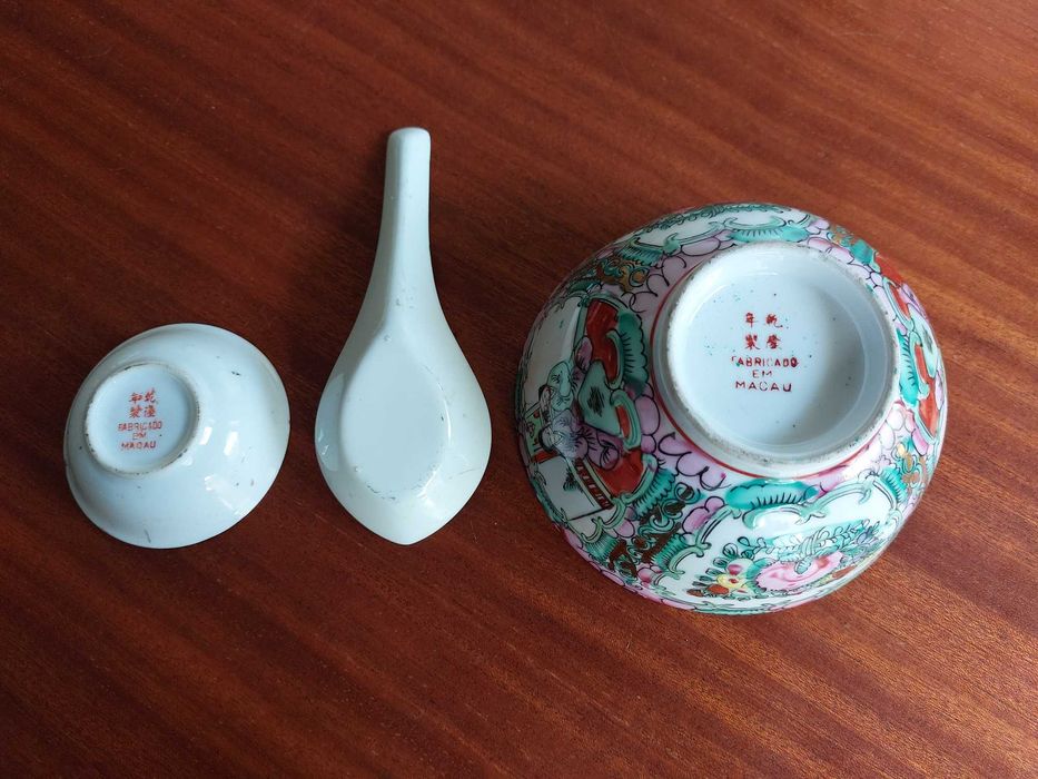 Conjunto de Taças + Colher - Loiça de Macau