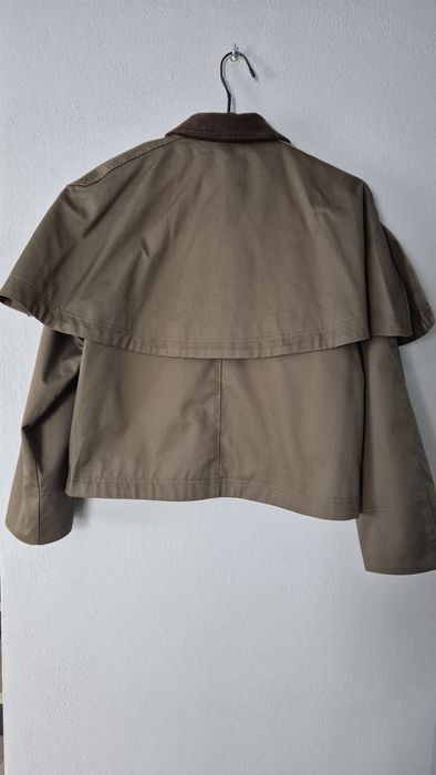 Kurtka z peleryna h&m viralowa xs 34 khaki Nowa kolekcja