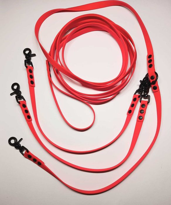 Smycz linka hexa plaster miodu na 3 psy 16mm trójnik rozdzielacz