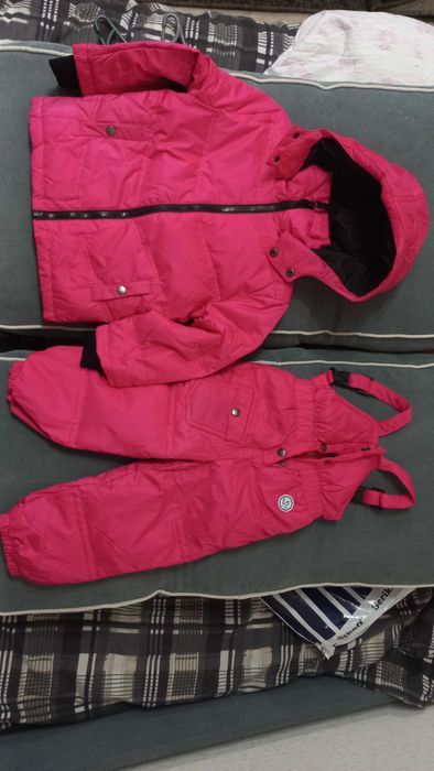 Детский натуральный пуховой раздельный комбинезон 98, 104, 128