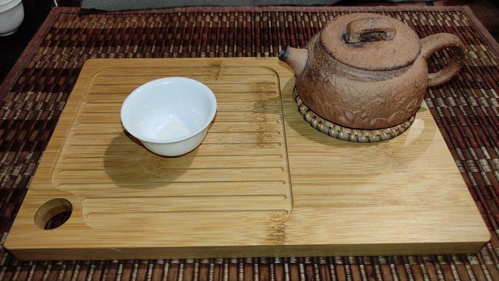 Новая Чабань чайный поднос столик из бамбука с поддоном