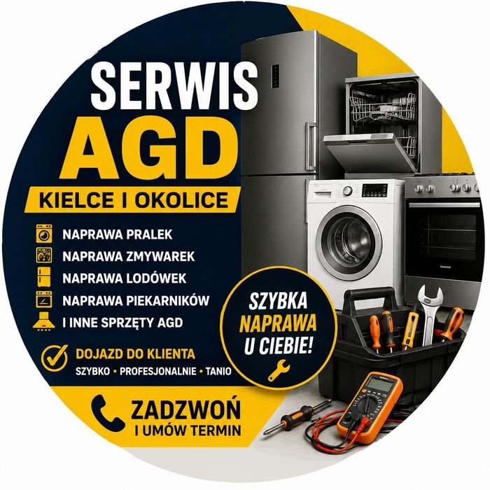 SERWIS AGD KIELCE – naprawa pralek, zmywarek, lodówek, suszarek, piekarników i innego sprzętu AGD
