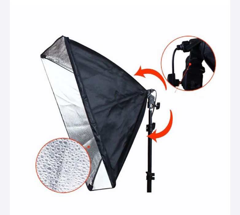 Набір постійного студійного світла, 2 софтбокса, 50х70см, з лампами