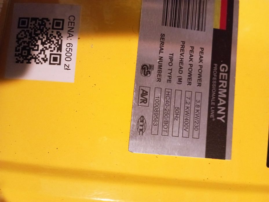 Agregat prądotwórczy  7.2 kWh NOWY