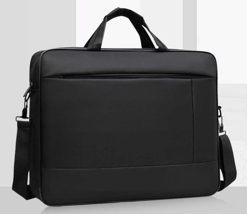 Сумка для ноутбука черная 15.6"-16" с плечевым ремнем и карманом