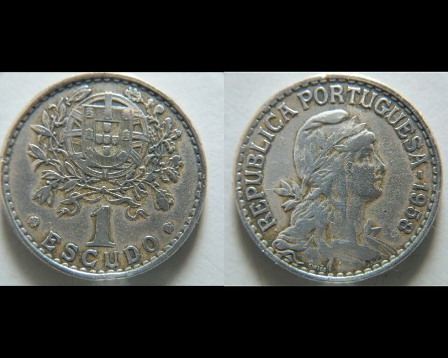 Lote de 7 moedas de 1 escudo Alpaca (Republica Portuguesa)