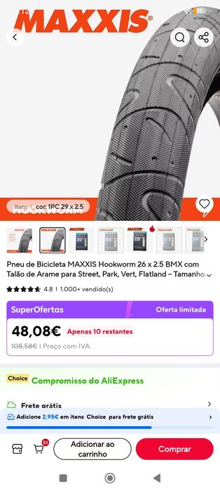 2 Pneus maxxis hookworm roda 29 totalmente novos