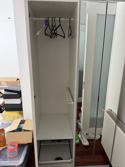 Roupeiro IKEA PAX 150x60x236 com espelhos e gavetas