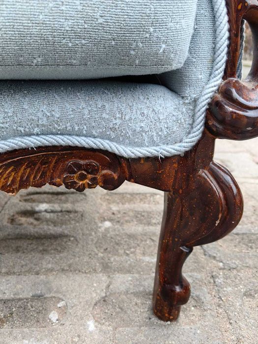 Zestaw wypoczynkowy sofa 3os+ 4x fotel +2x krzesło BAROK ANTYKI