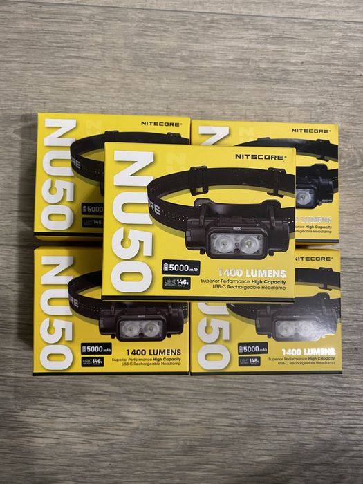 Налобний ліхтар Nitecore NU50 з акумулятором
