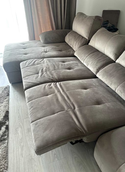 Sofá chaise longue reclinável elétrico – 3,70 m