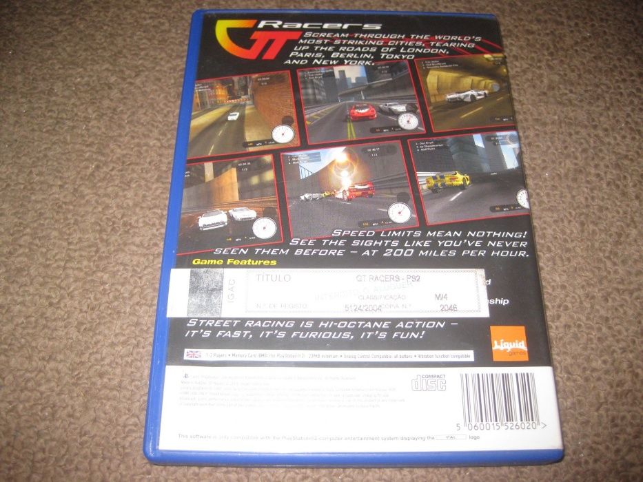 Jogo "GT Racers" para PS2/Completo!