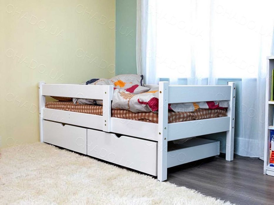 Дитяче ліжко 90x200 фарбоване дерево,кроватка дитяча,детская кроватка