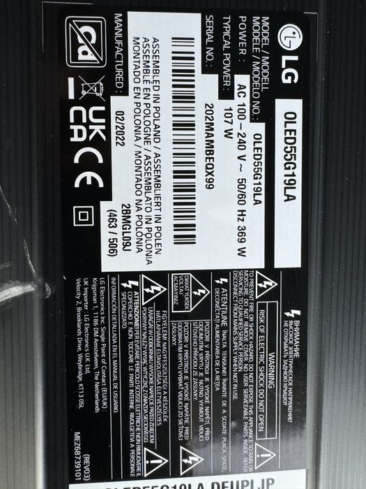 Telewizor OLED LG OLED55G19LA 55 cali 4K GWARANCJA