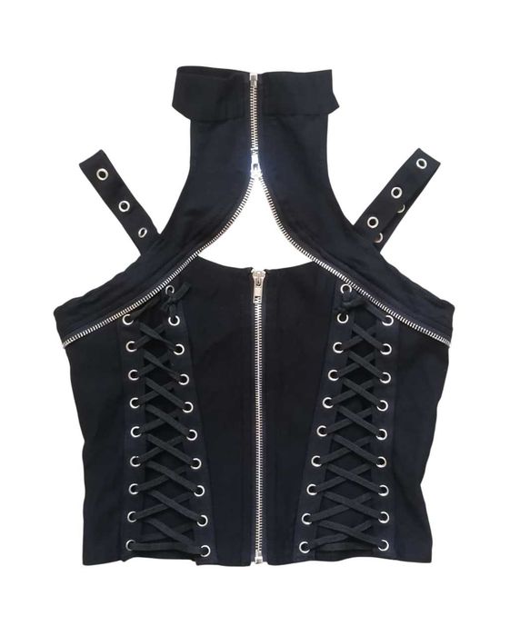 Bluzka goth killstar witch gorsetowa dollskill choker