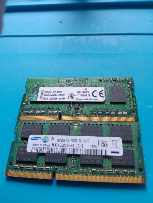 2 оперативки для ноутбука ddr3 4гб по 2гб