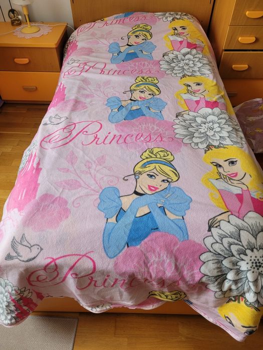 Capa de edredão + capa de almofada  com princesas  da  Disney