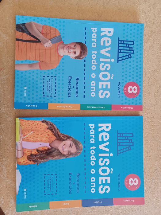 Revisões para Todo o Ano - 8.º ano - Volume 1 e 2 ( novos)