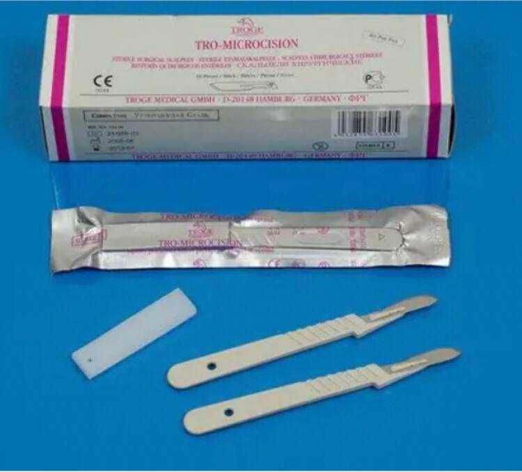 Мікрохірургічні скальпелі TRO Mikrocision №12, № 20,№ 24 від 100 шт.