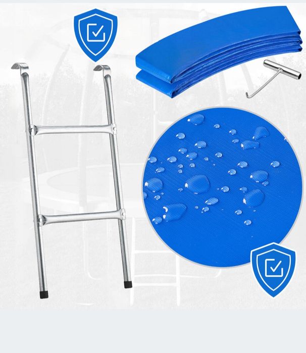 Батут дитячий Садовий з драбиною 244см