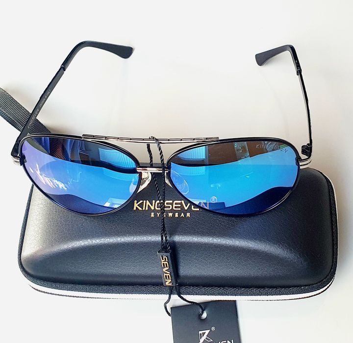 Okulary przeciwsłoneczne Aviator Pilotki KINGSEVEN UV400 polaryzacyjne