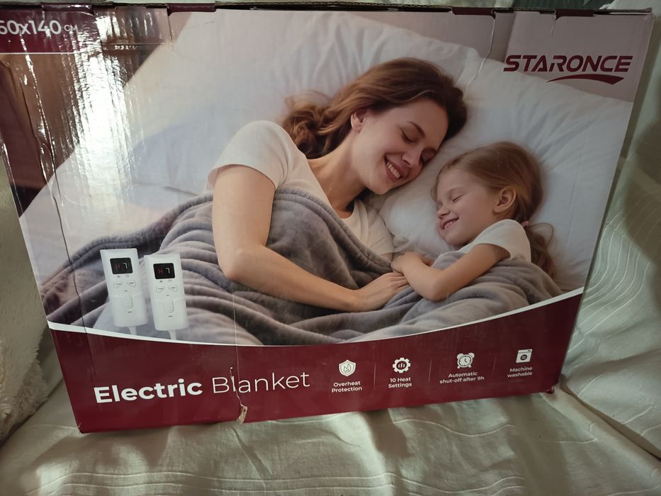 Manta elétrica nova cor branca