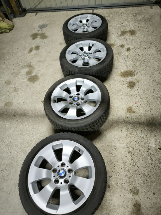 Felgi BMW 17 5x120 opony zimowe styling 158 BMW E90 E91