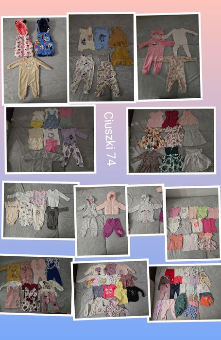 Sprzedam ciuszki od 50-74 dla dziewczynki