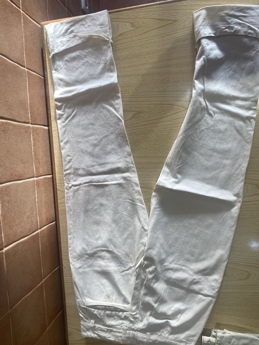 Calça de ganga bege masculina 36 Zara