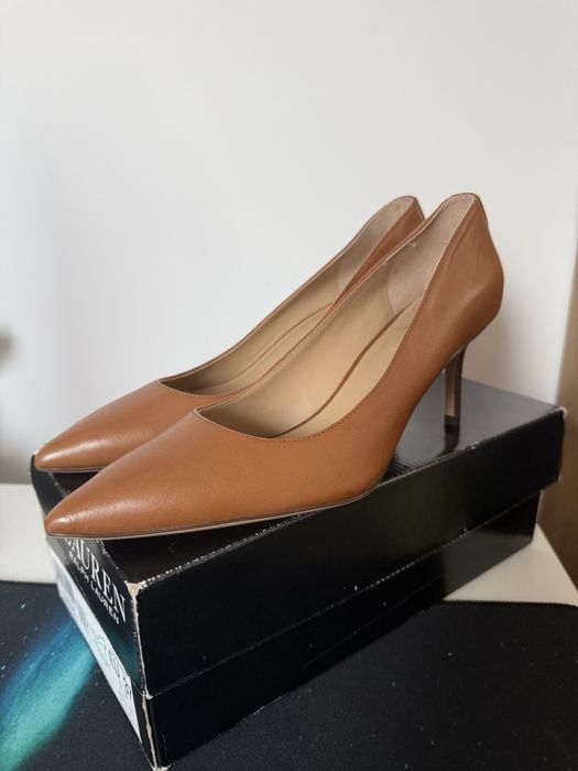 Nowe szpilki skórzane marki Ralph Lauren w rozm.37 - 100% oryginał