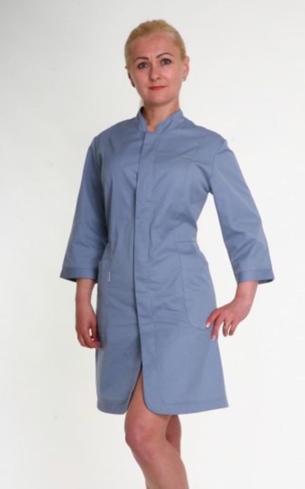 Медичний халат жіночий "Health Life" котон сірий
