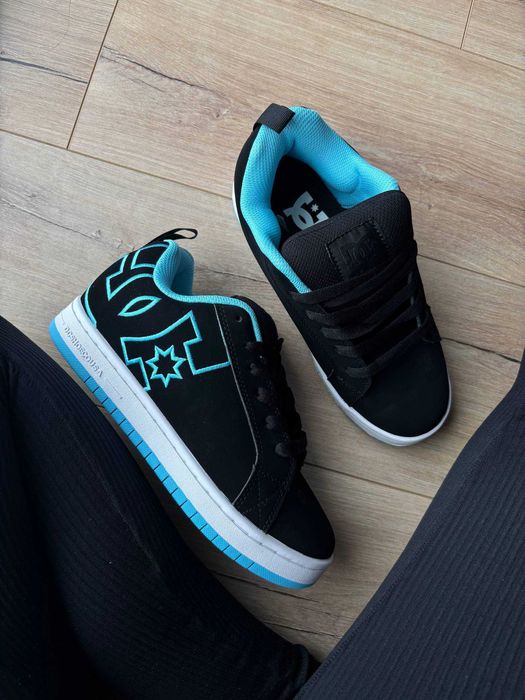 !SALE! DC Shoes Court Graffik Black/Blue 36 37 38 39 40 41 42 43 44 45