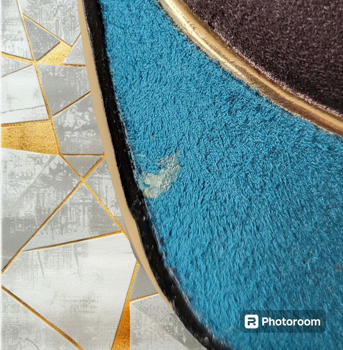 (39) Czarno-niebieskie zamszowe buty na wysokim obcasie i platformie