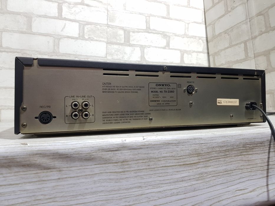 3 HEAD! Стерео касетна дека ONKYO TA-2360,  б/у з Німеччини