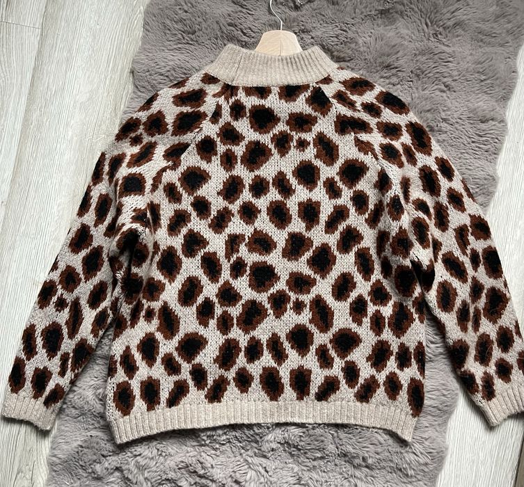 Sweterek w cętki damski Only w panterkę oversize brąz beż 38/M