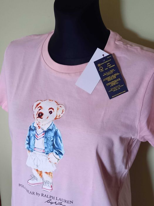 Różowa koszulka/ t-shirt z misiem