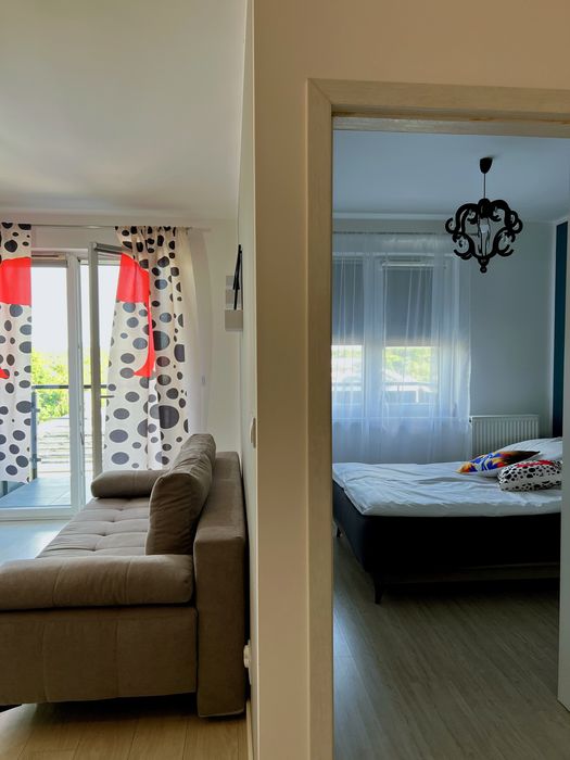 Nowoczesny Apartament , Augustów Centrum , Garaż podziemny, Winda, balkon , wynajem na doby, wysoki standard