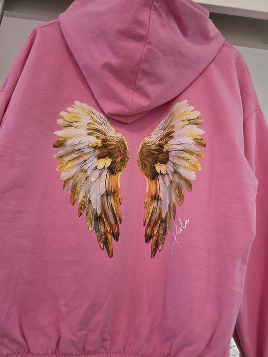 Bluza różowa wciągana skrzydła La Perla ściągacz uni s