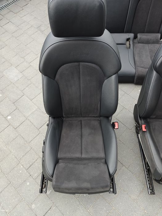 Fotele Audi a6 c7 s-line sedan, kubełki, grzane, full elektryka, pamięć, półskóry alcantara