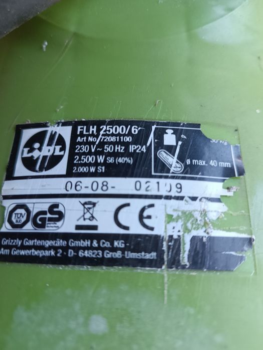 Rozdrabniacz do gałęzi frezowy 2500 Wat