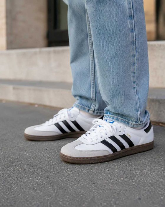 Кросівки Adidas Samba OG White білі шкіра/замша унісекс 37-41 без передоплати