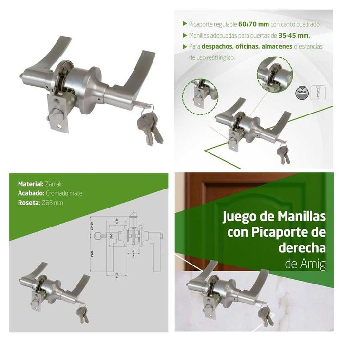Amig Conjunto de maçanetas com fechadura