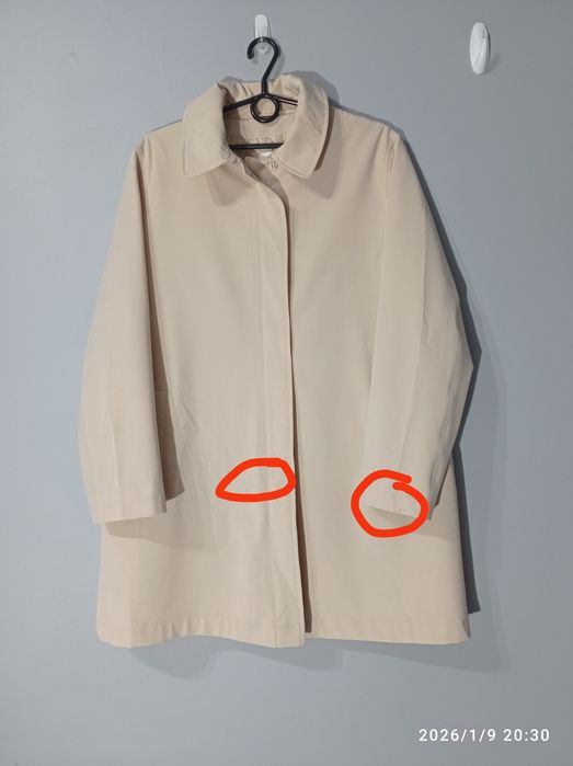 płaszcz 16 XXL 44 wiosenny przeciwdeszczowy beżowy vintage M&S