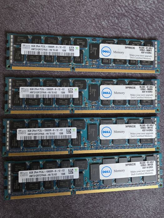 4x 8Gb PC3L-10600R serwerowa