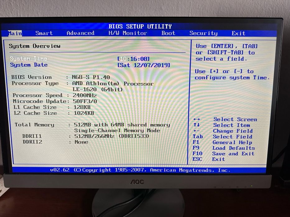 Zestaw Socet AM3 ASRock N68-S+Atlon LE-1620 BOX+1GB DDR2. Gwarancja.