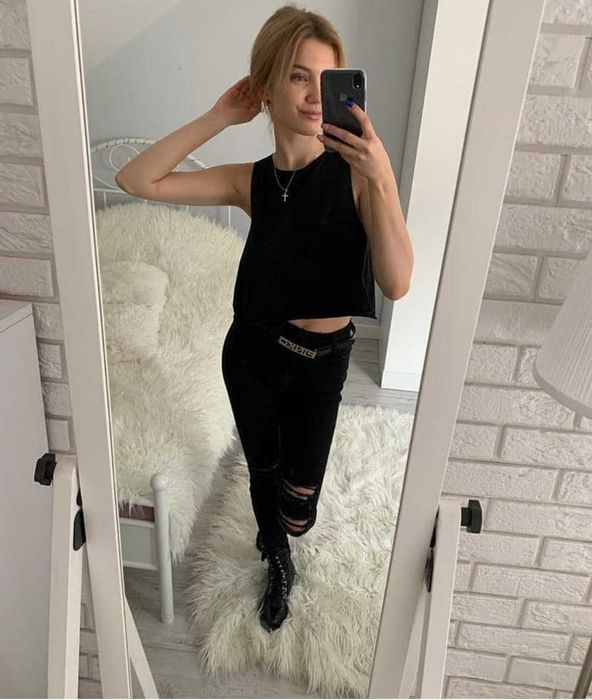 Top czarny loozny ASOS rozmiar uniwersalny