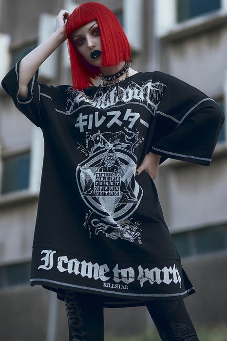 Футболка женская готическая ОВЕРСАЙЗ