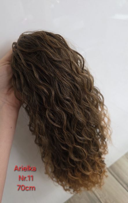 Kucyk doczepiany, Arielka 70cm. Kolor:jasny brąz z pojaśnioną końcówką